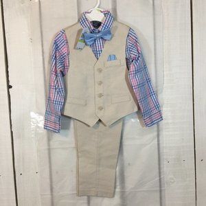 Nautica 4 Piece Set Suit Boys 4T NWT MSRP $64.50